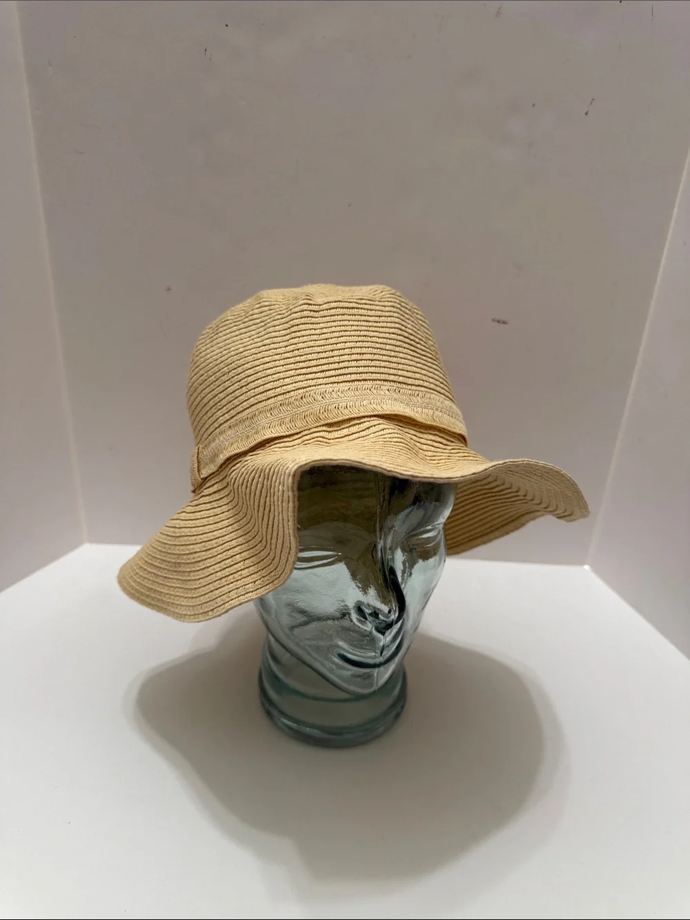 a new day Pale Yellow Straw Floppy Sun Hat